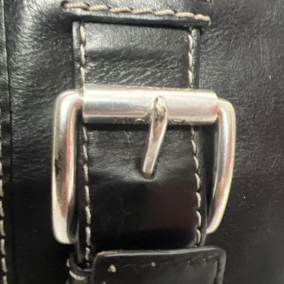 Michael Kors Womens Black Leather Satchel Bag Purse Handbag - Picture 2 of 16